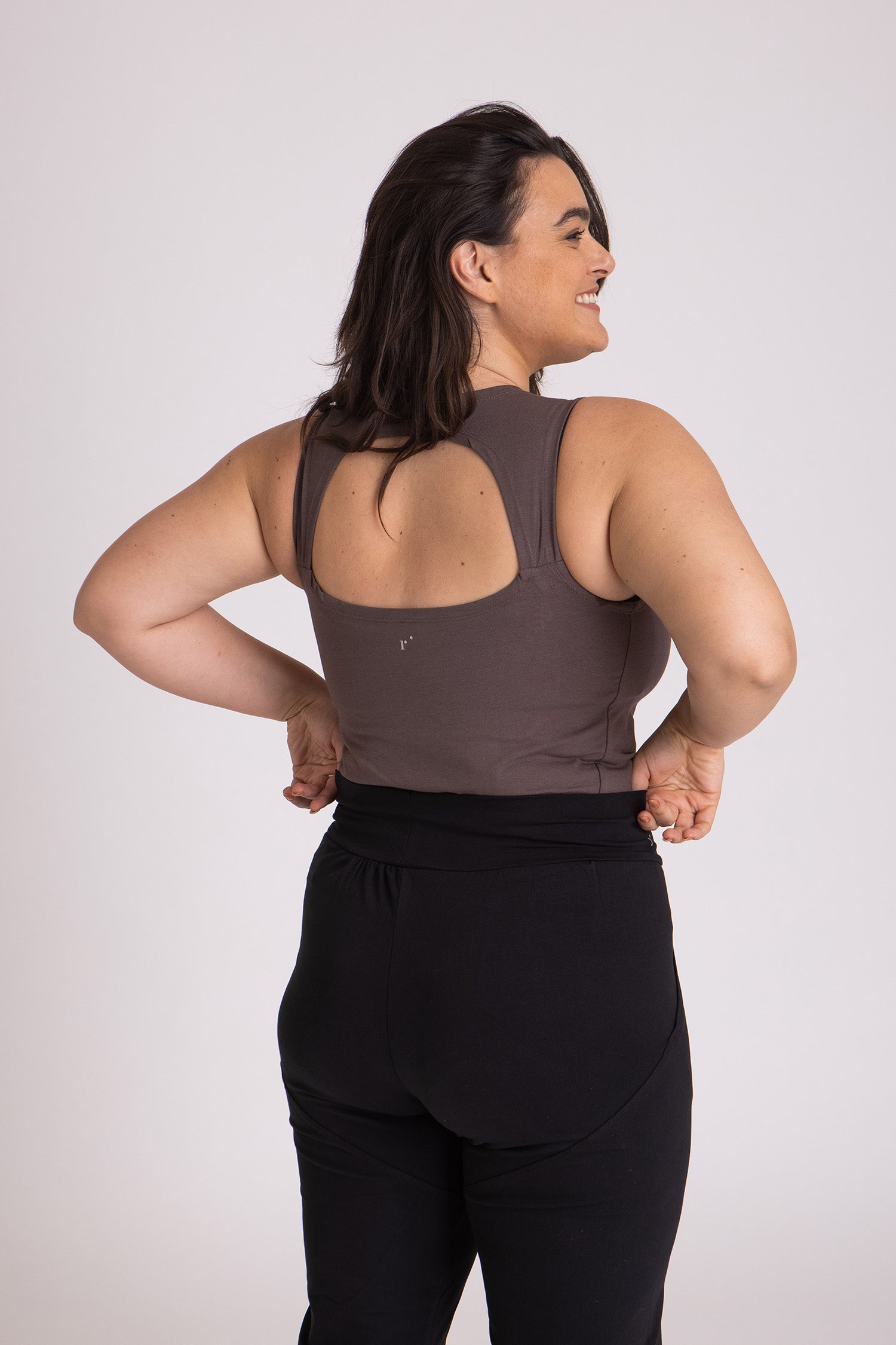 Image of Half Moon Open Back Tank Top