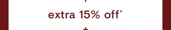 Extra 15% off