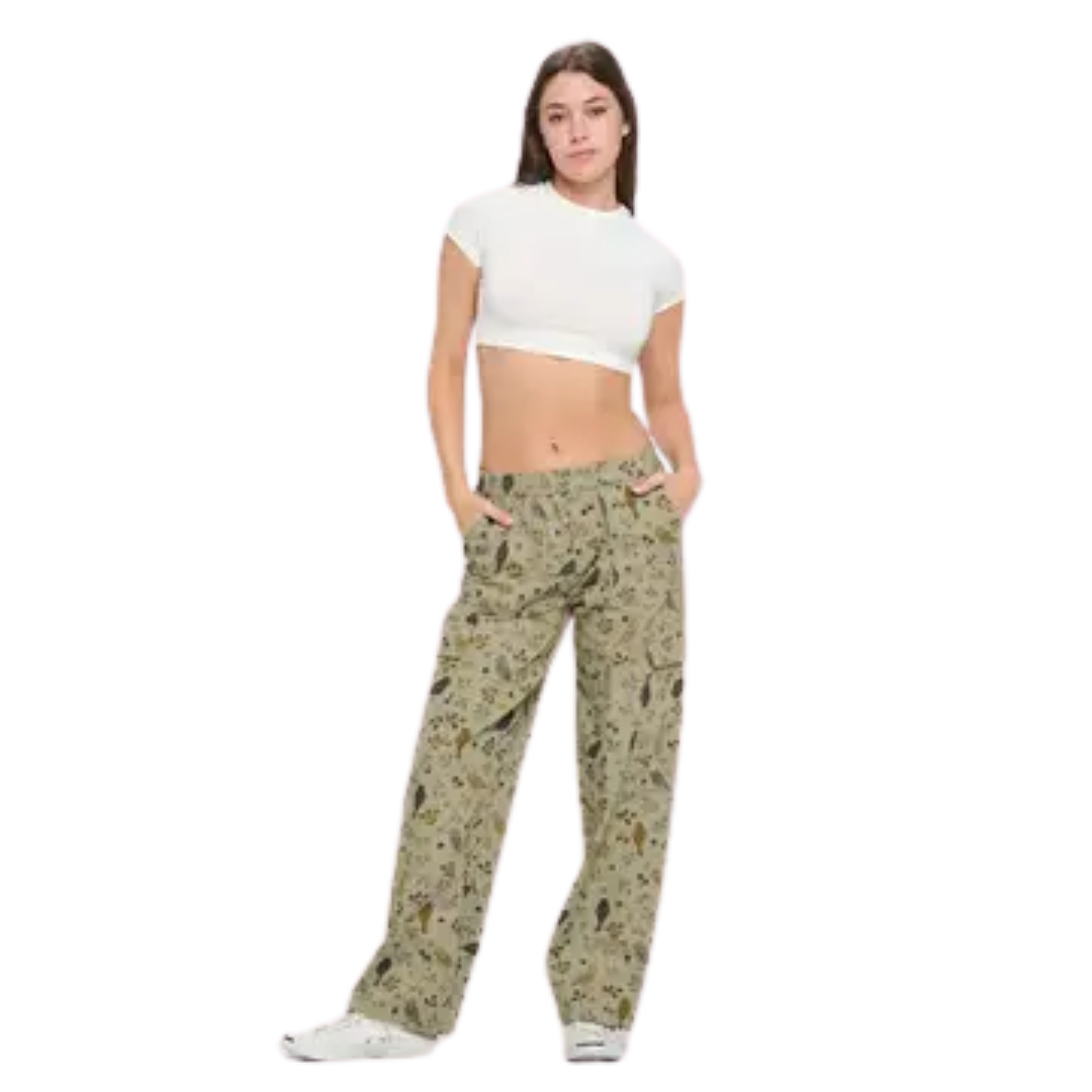 Image of Bird Floral Print Cargo Pants