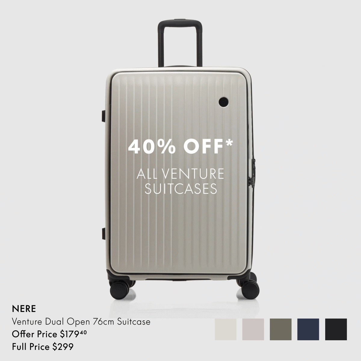 NERE Venture Dual Open 76cm Suitcase