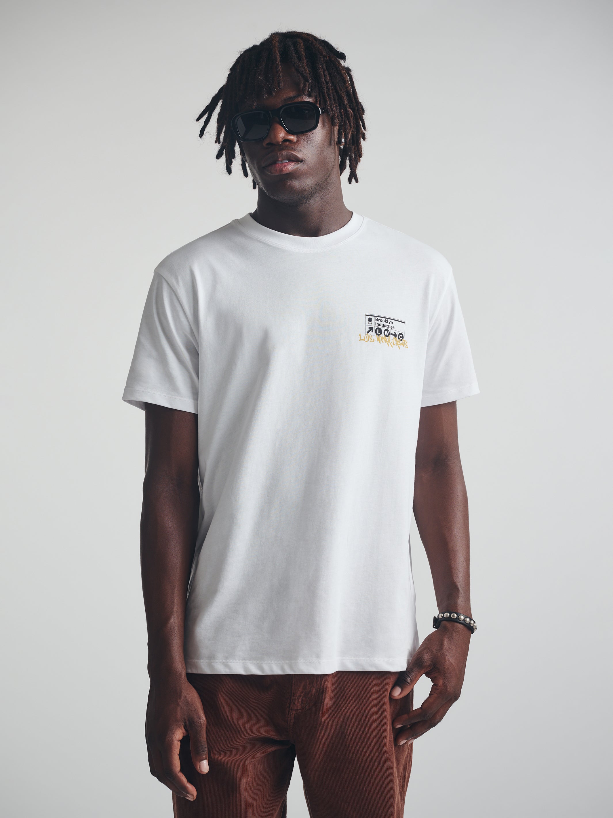 Image of Men's Brooklyn Subway T-Shirt in White