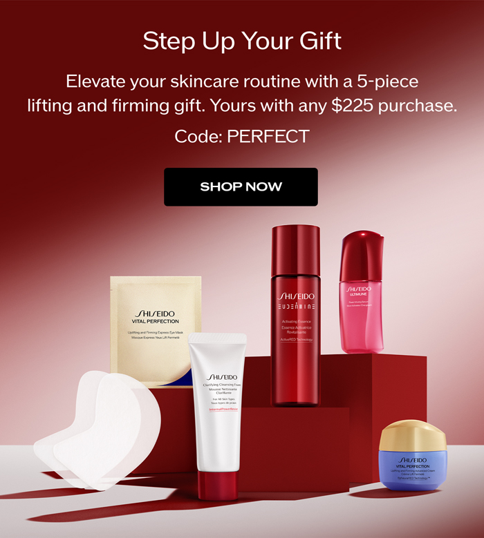 Elevate your skincare routine with a 5-piece lifting and firming gift. Yours with any $225 purchase.
