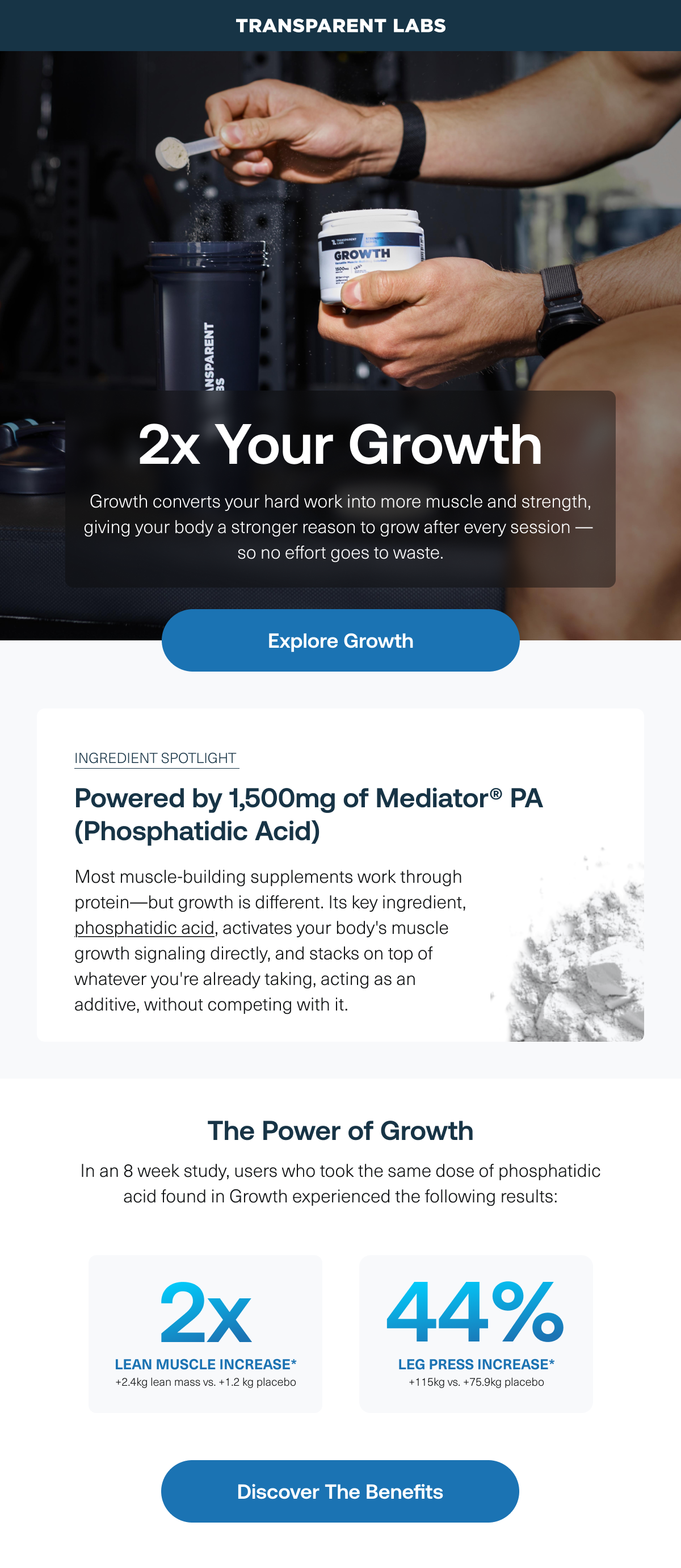 Growth converts your hard work intro more muscle and strength