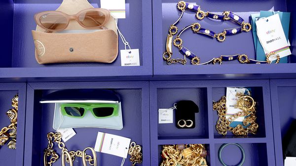  eBay merchandise is displayed during the 2025 Teen Vogue Summit at NYA WEST on September 20, 2025 in Los Angeles, California. 