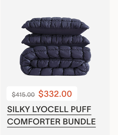 Silky Lyocell Puff Comforter Bundle