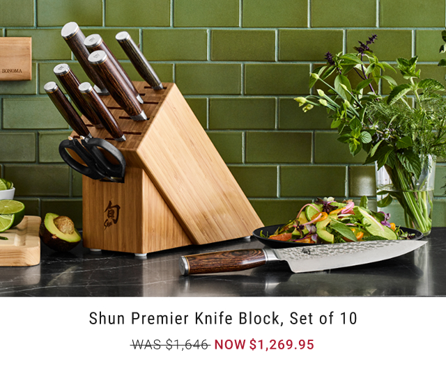 Shun Premier Knife Block, Set of 10 NOW $1,269.95