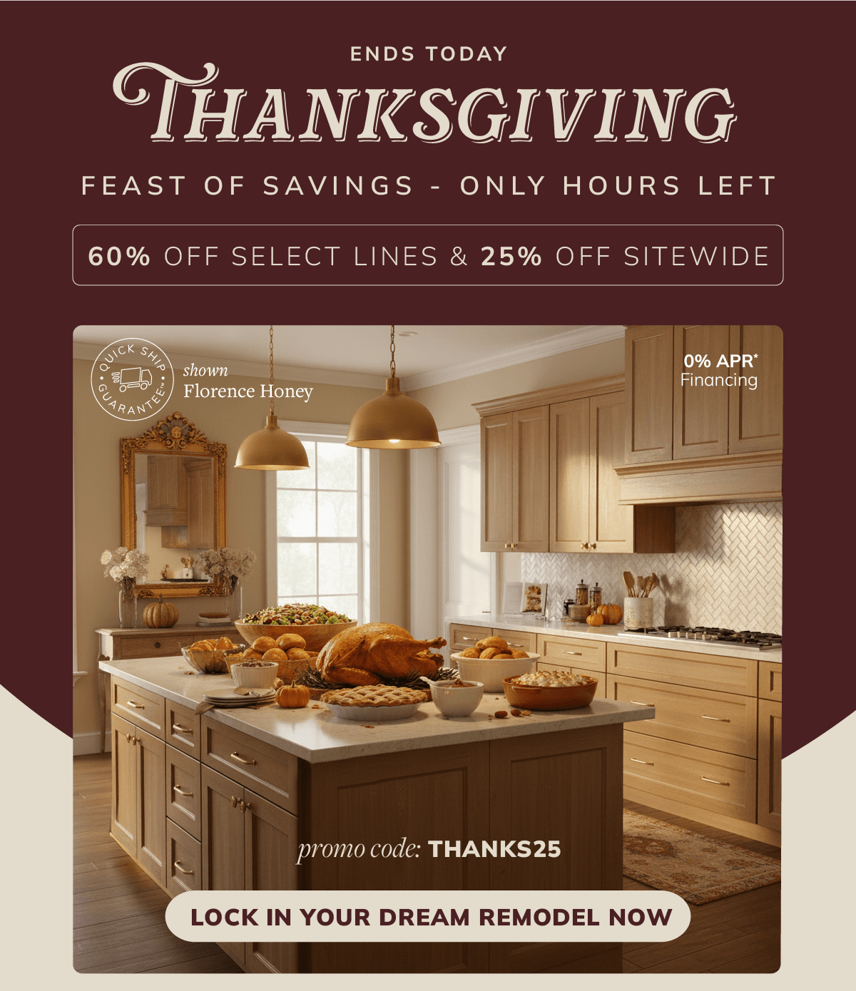 Last Day of the Feast of Savings: Up to 60% Off with Code: THANKS25