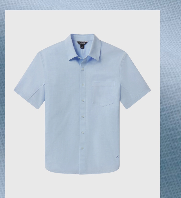 SoHo Short Sleeve Button Up in Oxford Blue