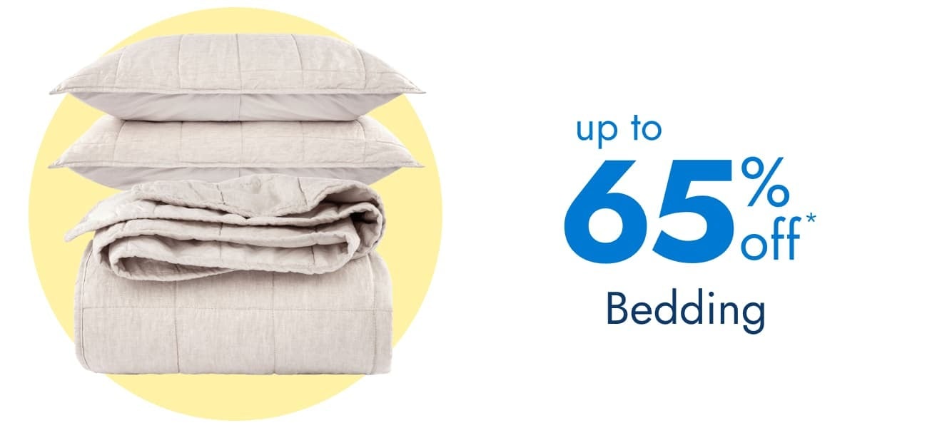 Bedding up to 65% off