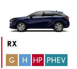 RX - Gas, Hybrid, Hybrid Performance, Plug-in Hybrid