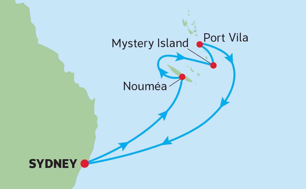 VANUATU & NEW CALEDONIA ADVENTURE MAP