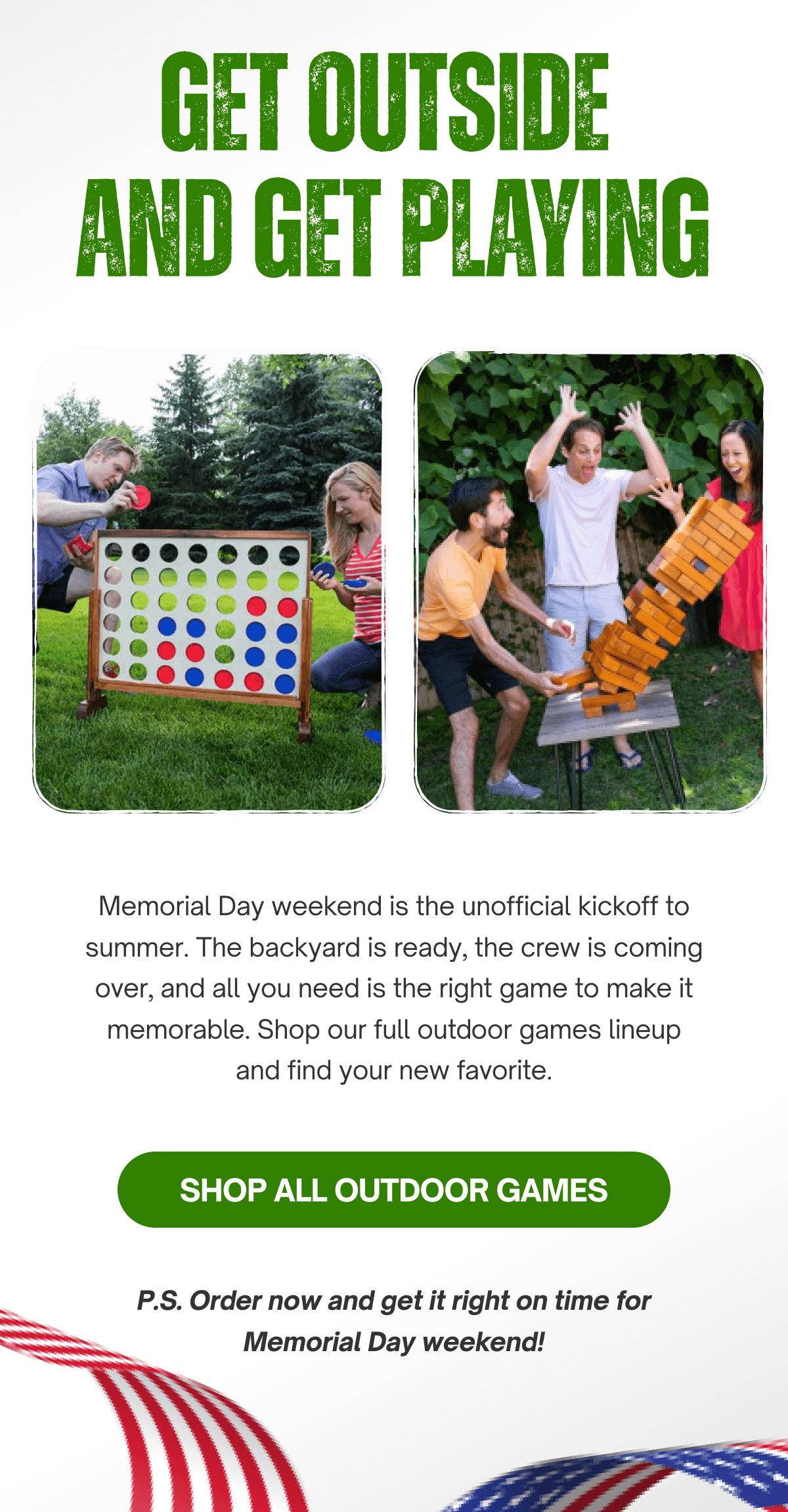 Get outside and get playing