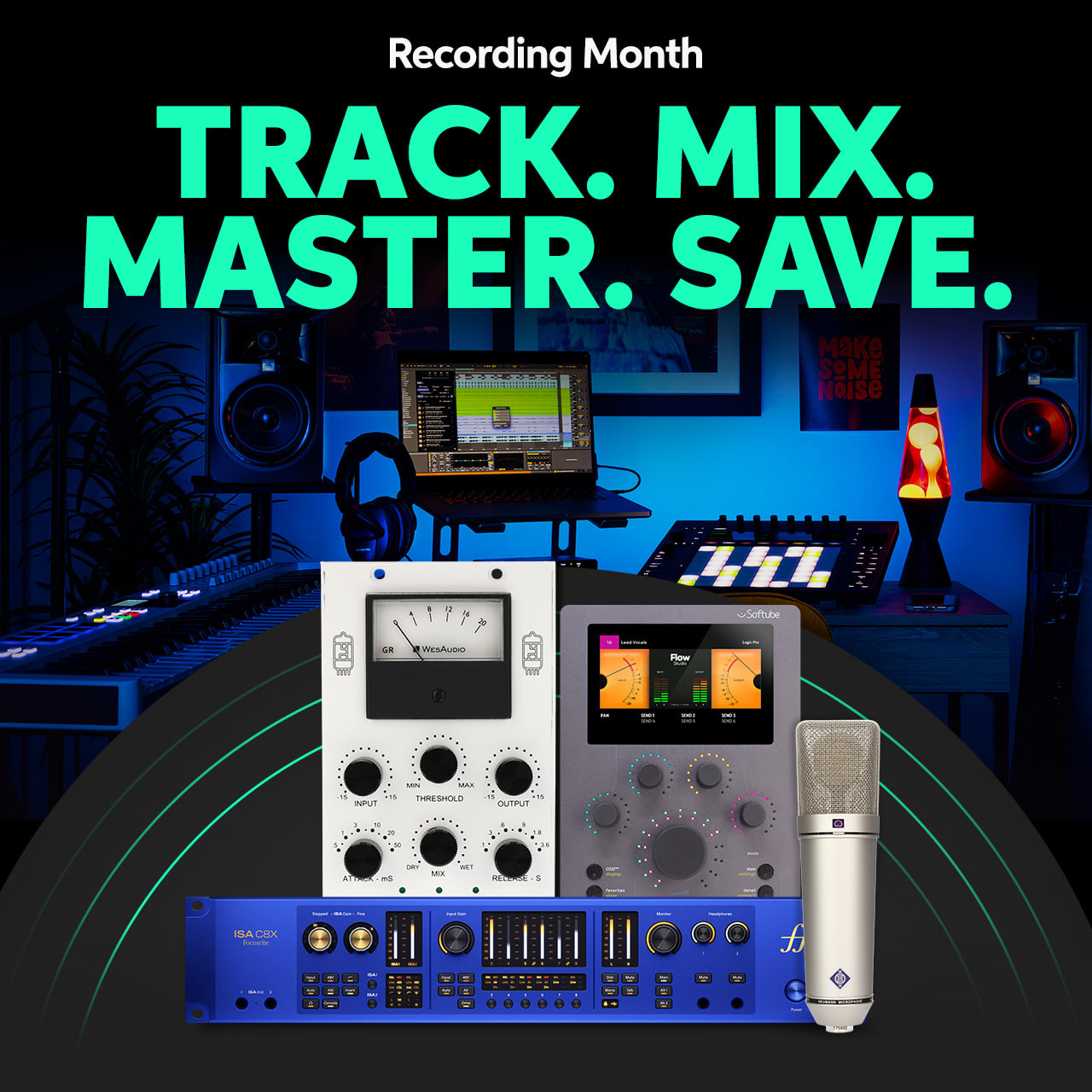 Recording Month: Track. Mix. Master. Save.
