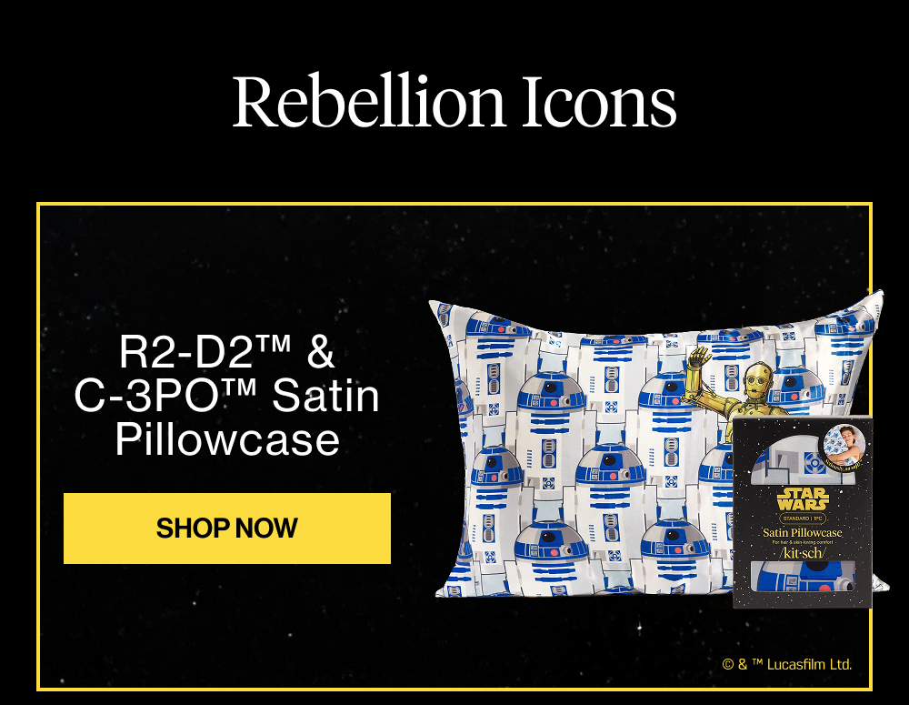 Rebellion Icons. R2-D2™ & C-3PO™ Satin Pillowcase