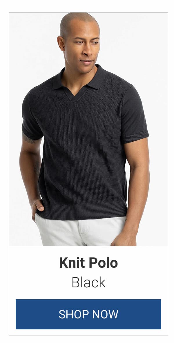 Black Knit Polo