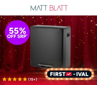 Matt Blatt 56L Dual Compartment Pedal Rubbish Bin (Black) Product Image