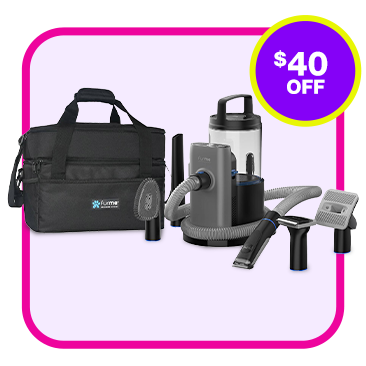 FurMe Professional Plus Pet Grooming Vacuum Kit with Carrying Case