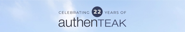 Authenteak company logo. Image Text: AuthenTEAK