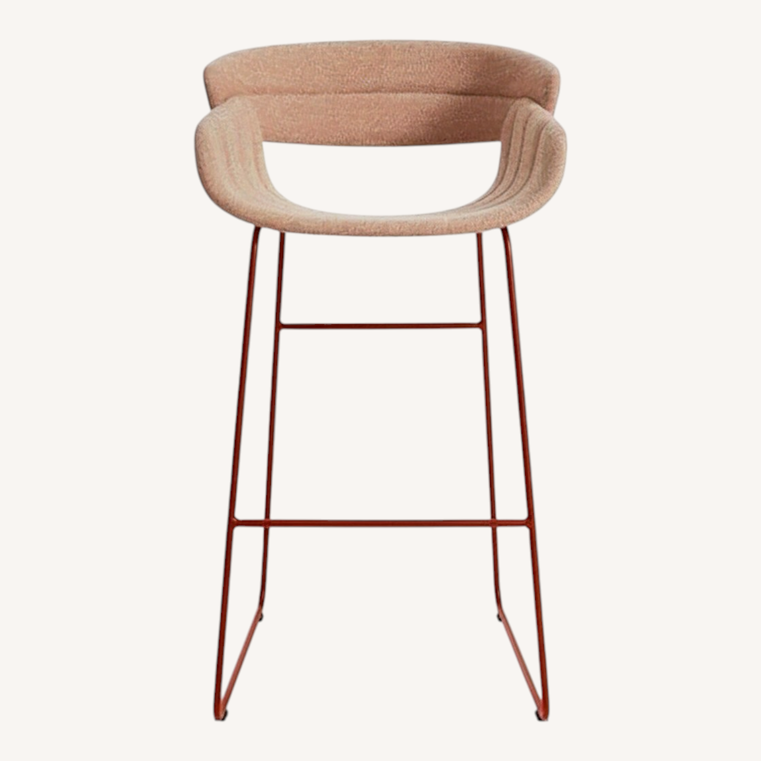 Image of Blu Dot Racer Stool In Tait Tomato Fabric