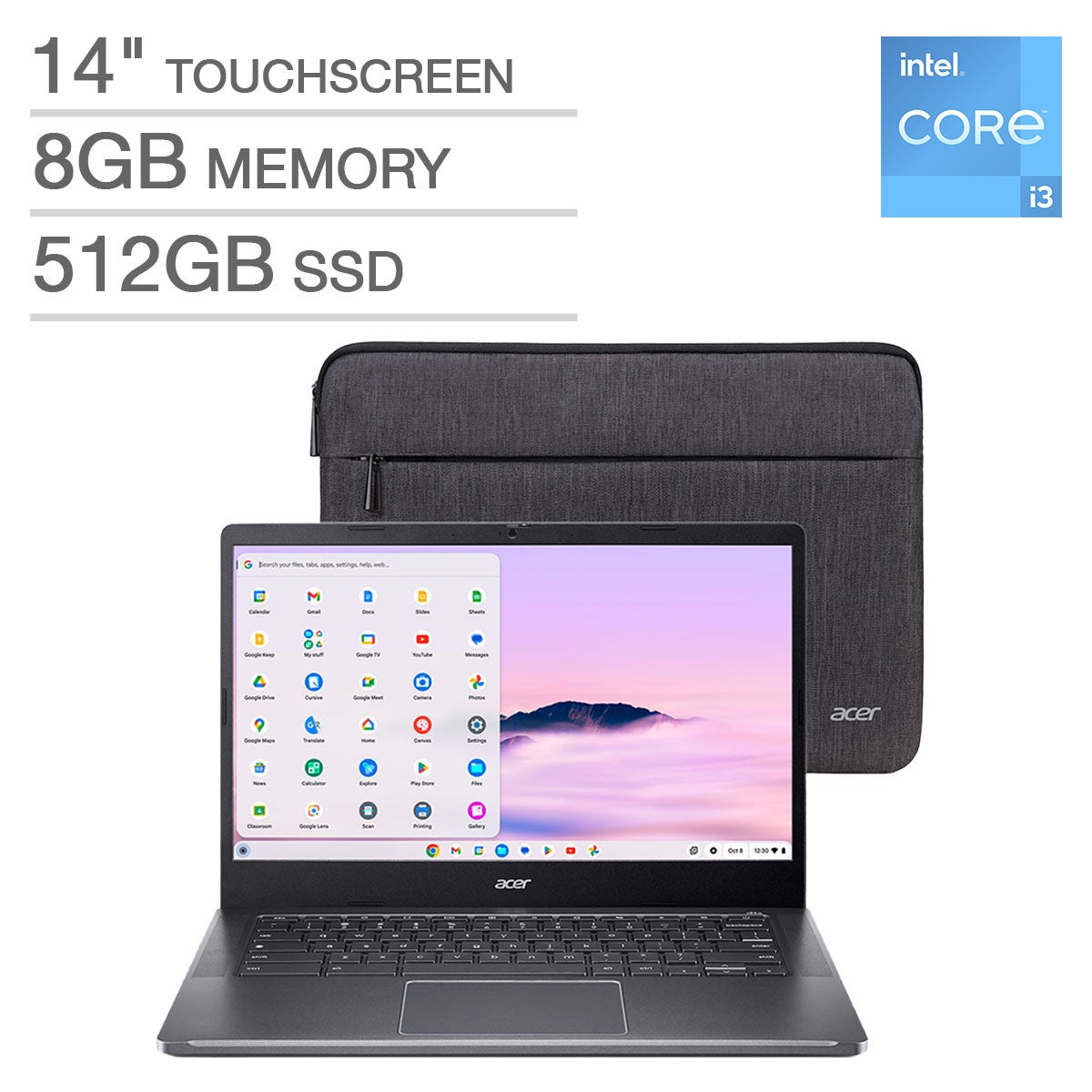 Acer Chromebook Plus 14-inch Touchscreen Laptop with Intel Core i3 Processor