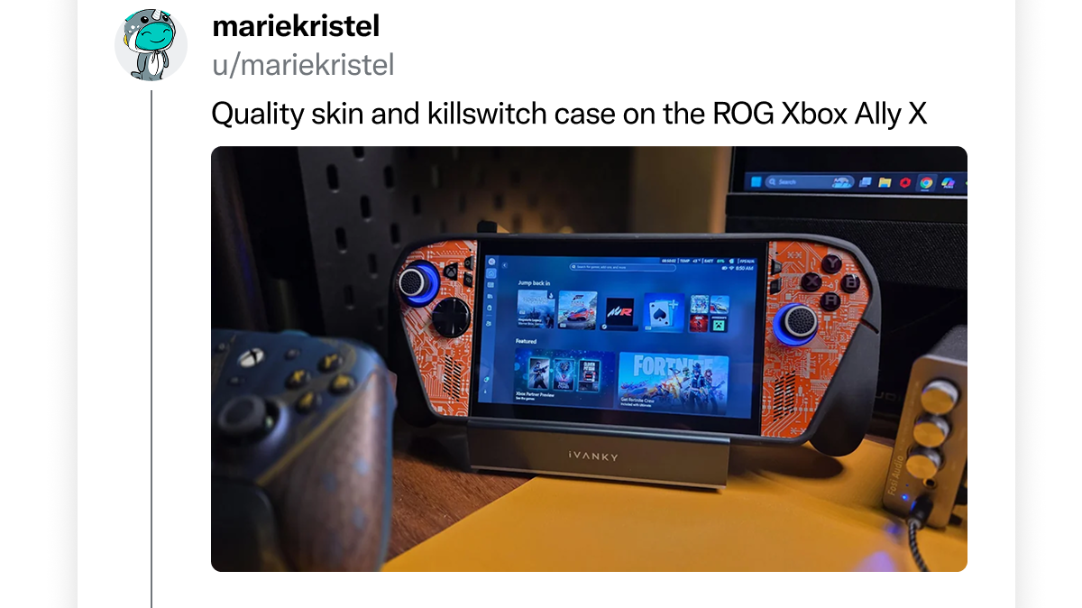 u/mariekristel on Reddit: "Quality skin and killswitch case on the ROG Xbox Ally X"