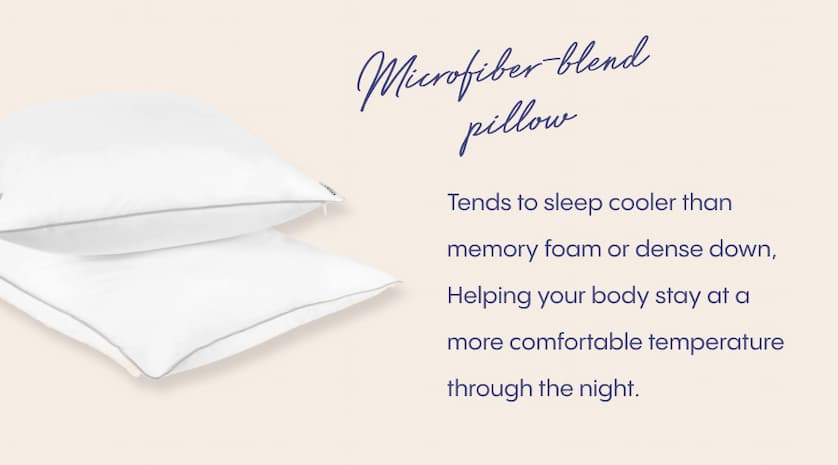 Microfiber blend pillow