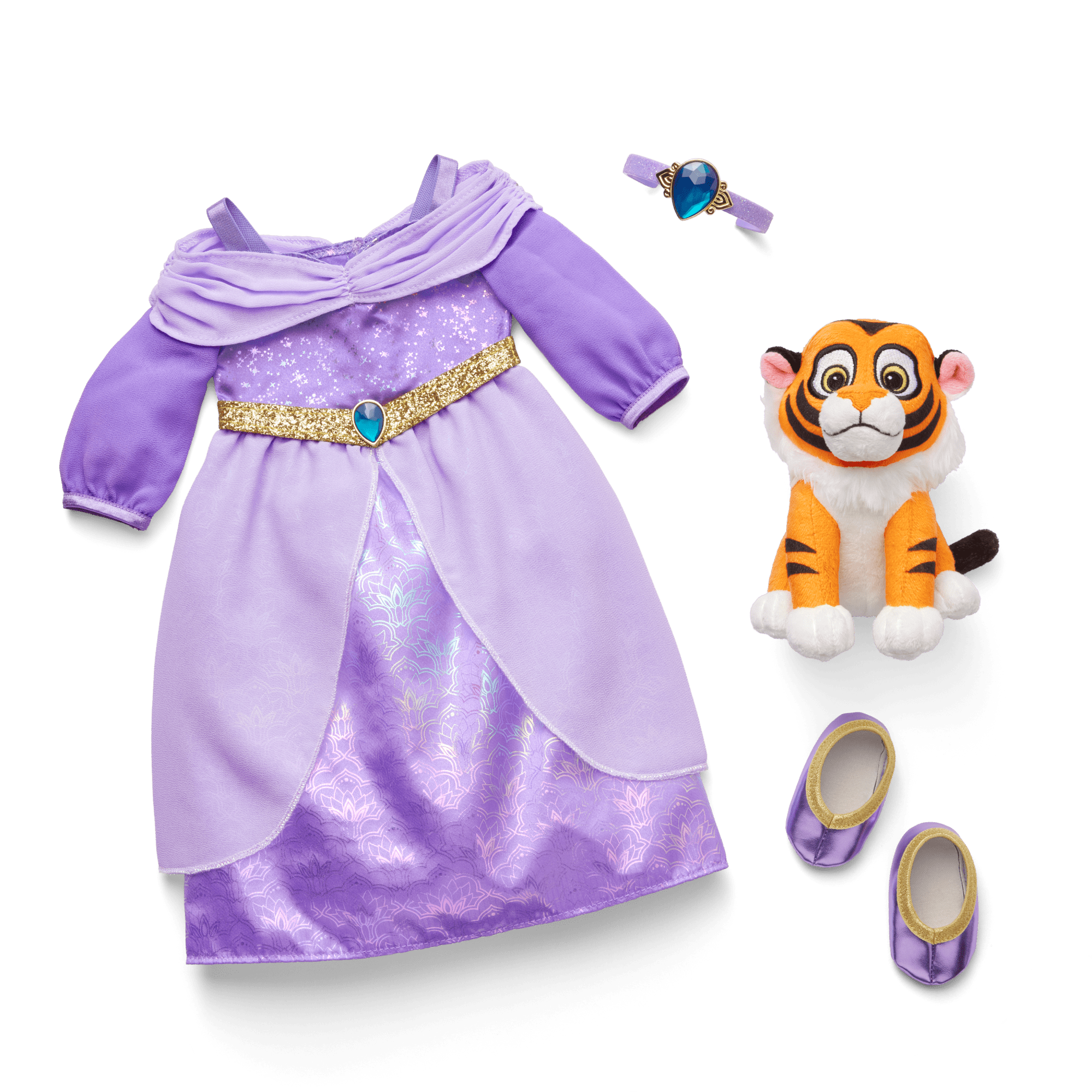 Image of Disney Princess Jasmine Formal Dress, Baby Rajah & Accessories for 18-inch Dolls by American Girl®