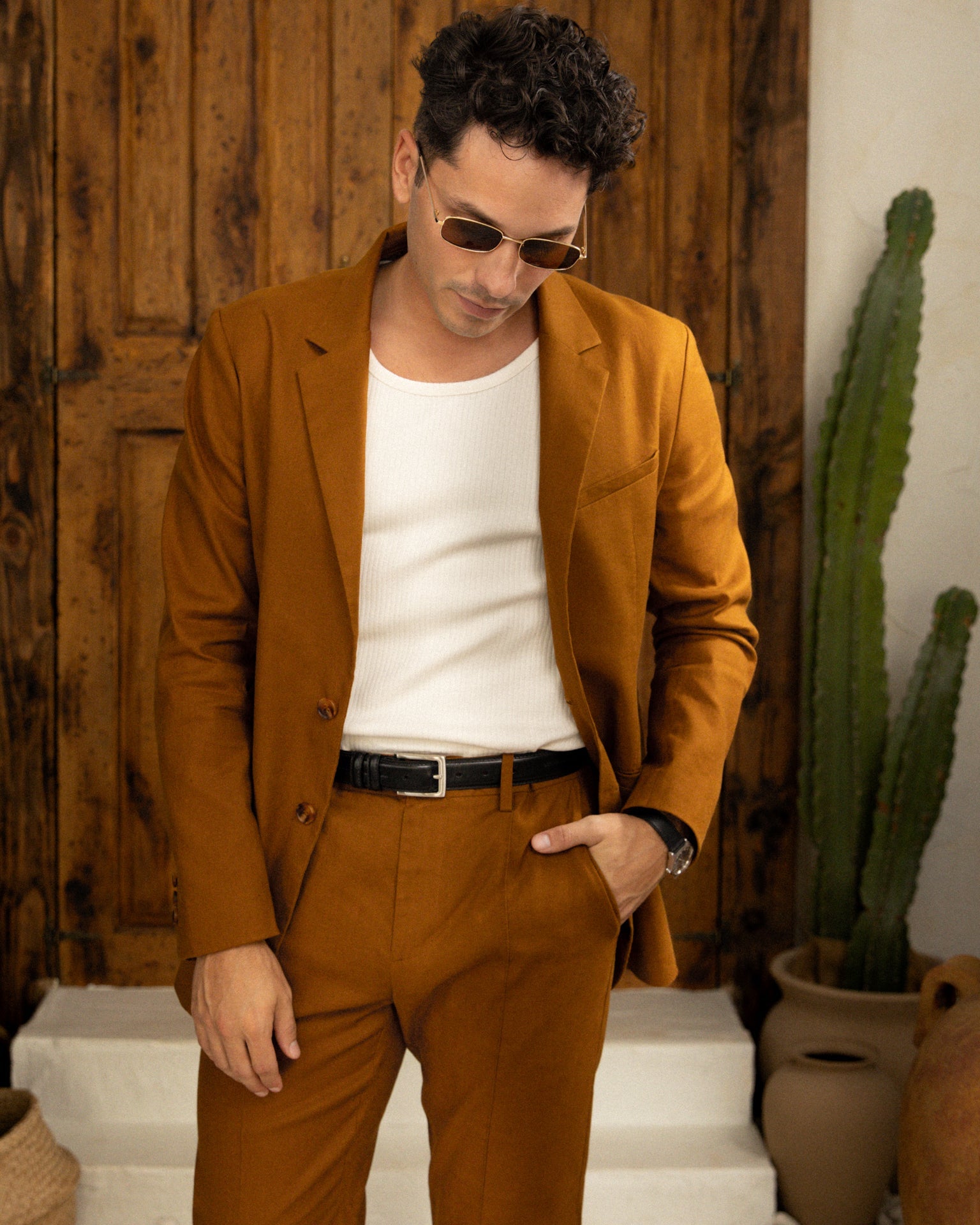 Image of The Brisa Linen Blazer - Sedona