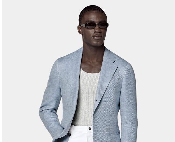 White denim trousers