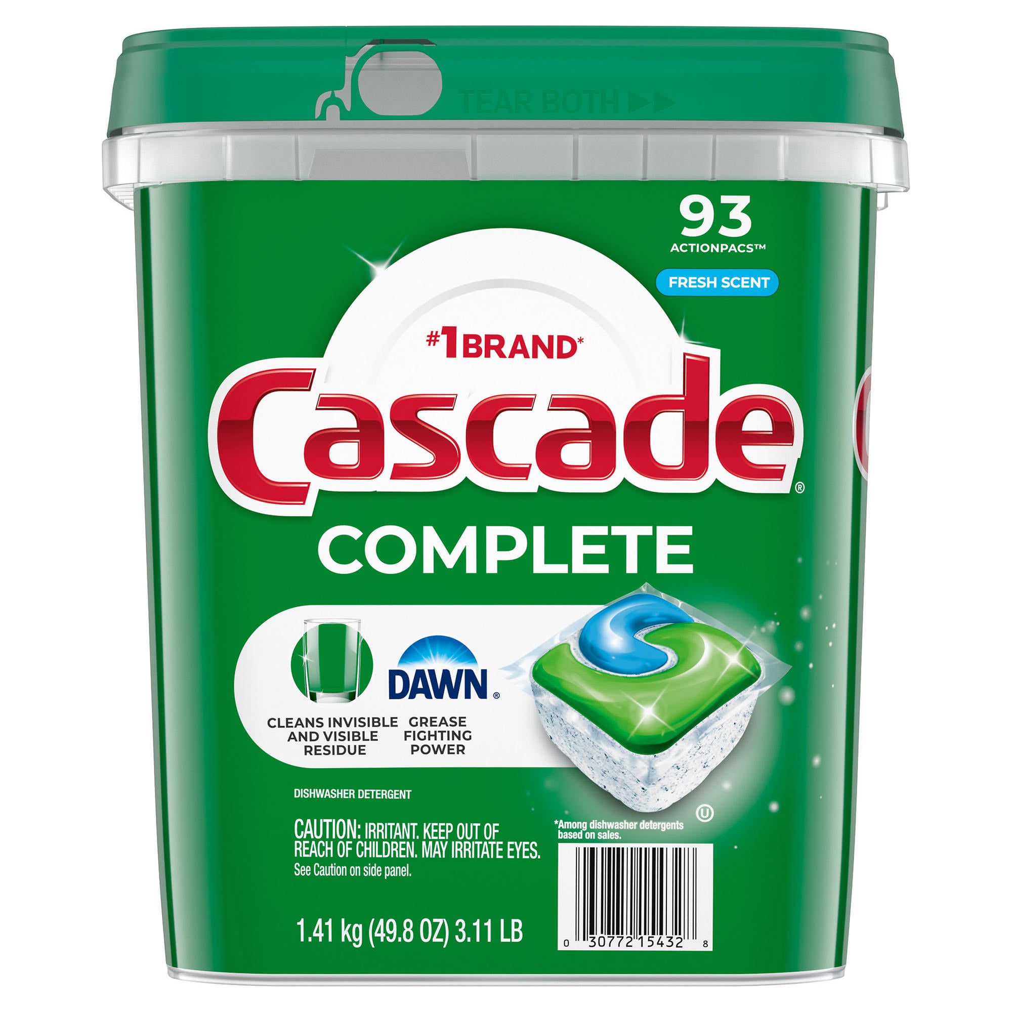 Cascade Complete Dishwasher Detergent Pacs