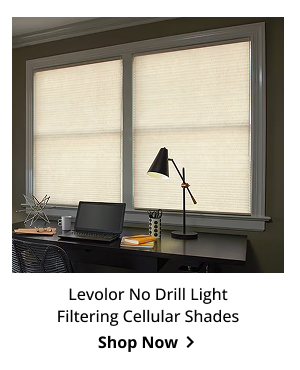 Levolor No Drill Light Filtering Cellular Shades | Shop Now >