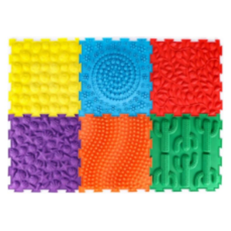 Image of 3D Locking Sensory Floor Tiles - Set of 6