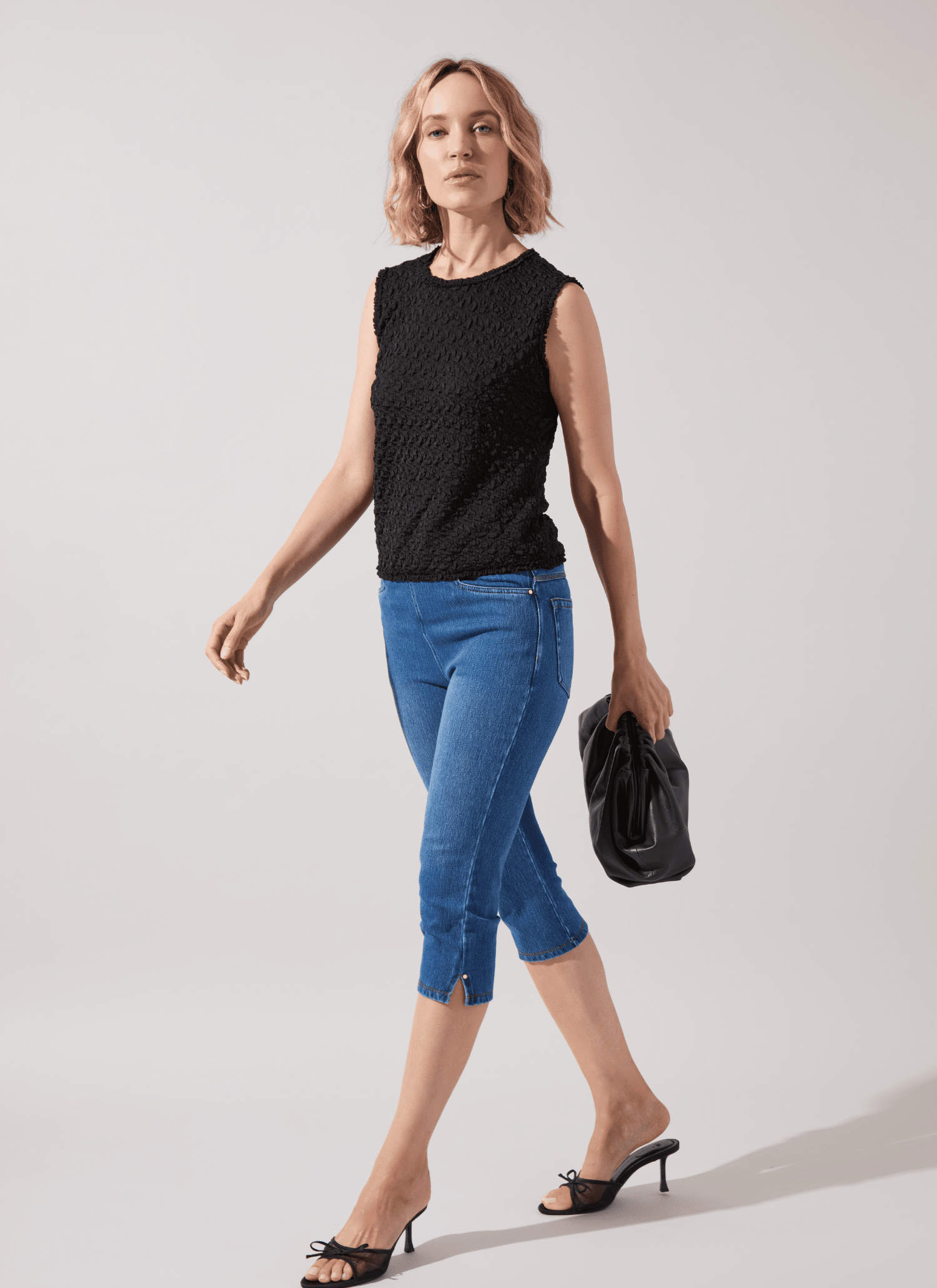 Image of Granada Front Pocket Capri Denim (18.5" Inseam)
