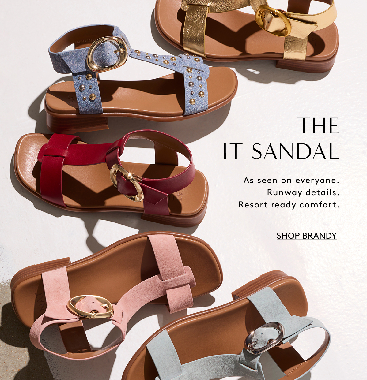 The It Sandal As Seen On Everyone. Runway Details. Resort Ready Comfort. | Shop Brandy