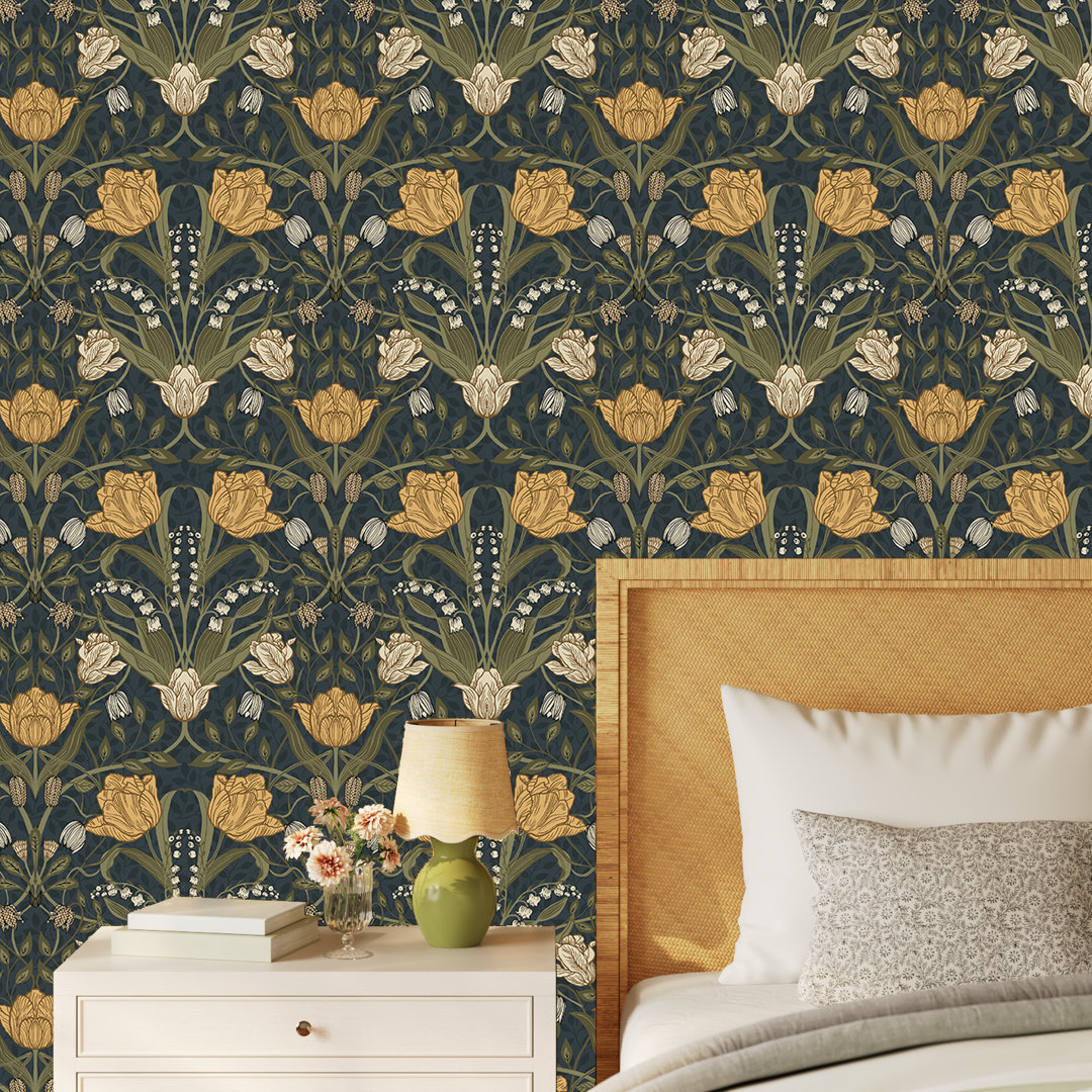 Yael Tulip 33' L x 20.9" W Wallpaper Roll