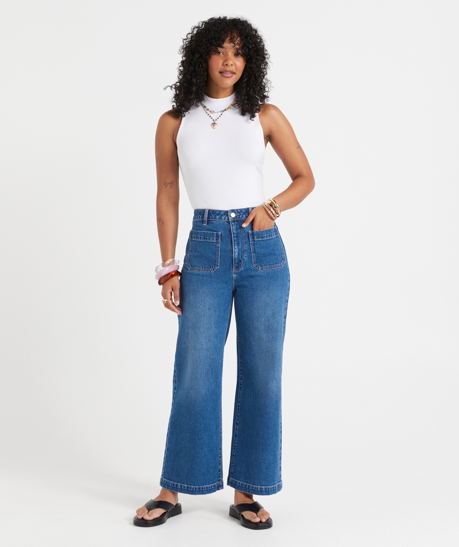 ERICA HIGH RISE PATCH POCKET JEAN
