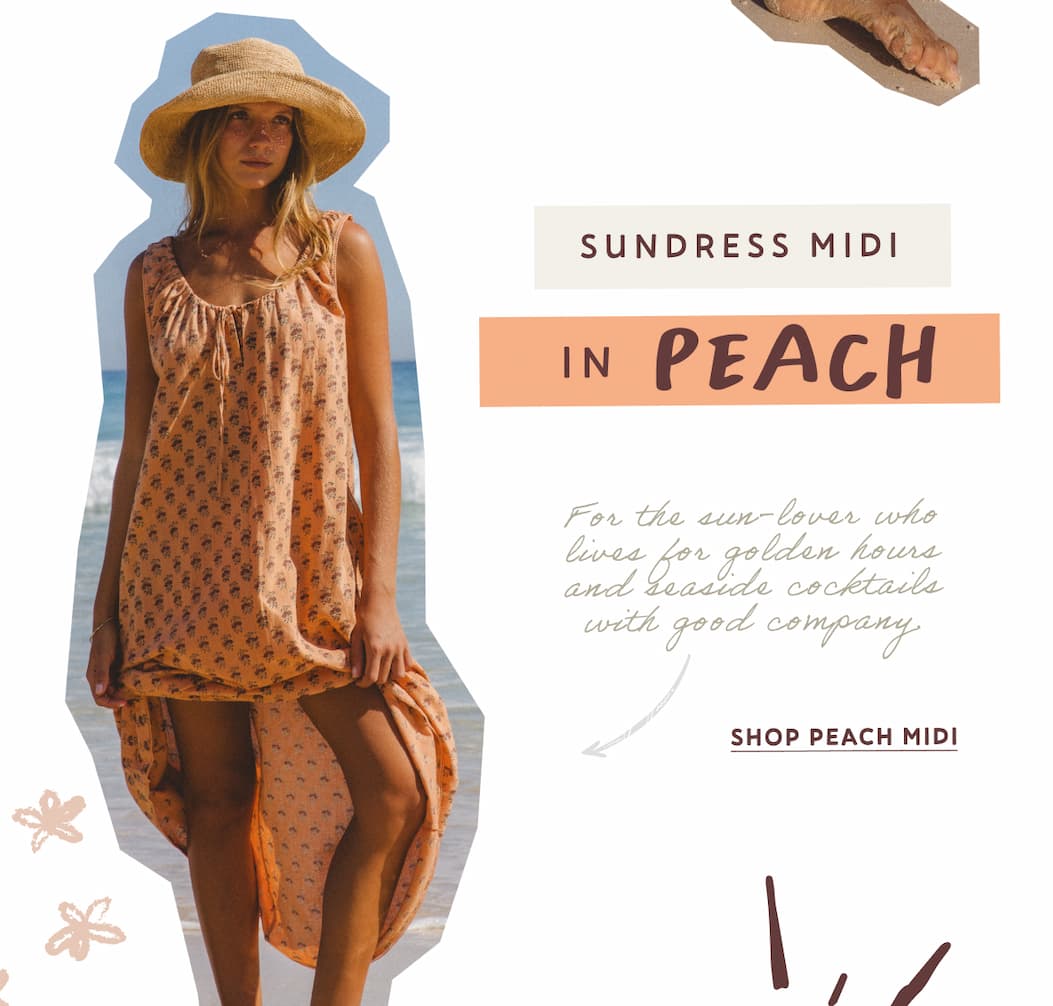 Sundress Midi in Peach