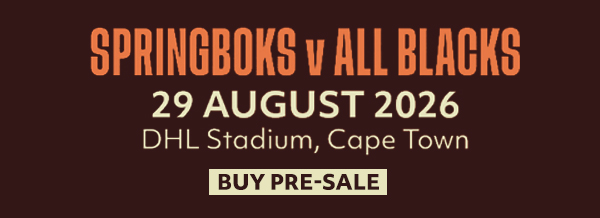 Springboks v All Blacks. 29 Aug DHL Stadium, Cape Town. Buy Pre-sale