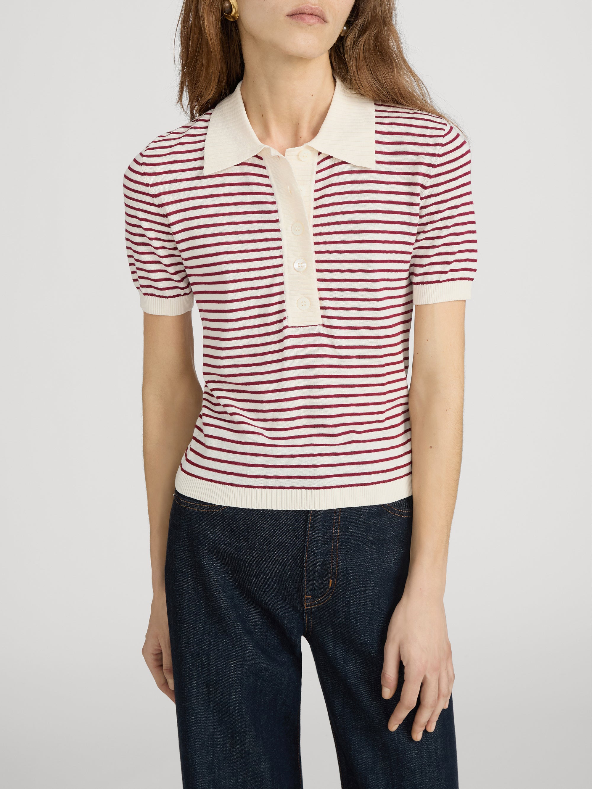 THE GRADUATE POLO IN CREAM MULTI