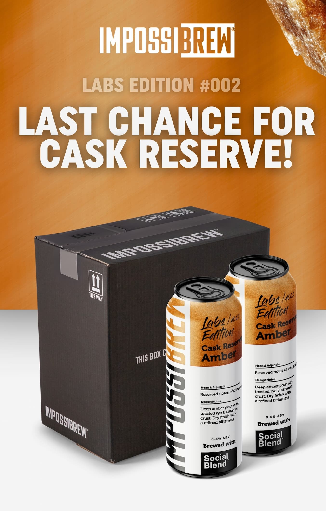 Last chance for cask reserve. 
