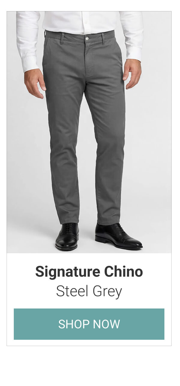 Steel Grey Signature Chino