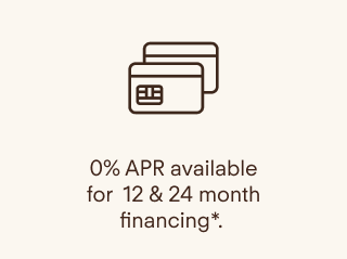 0% APR available for&nbsp; 12 & 24 month financing*.&nbsp;