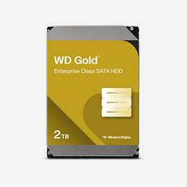 WD Gold Enterprise Class SATA HDD 2TB hard drive.