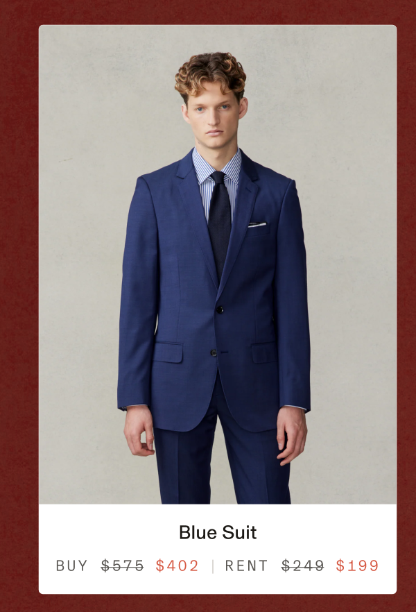 Blue Suit Buy $402 | Rent $199