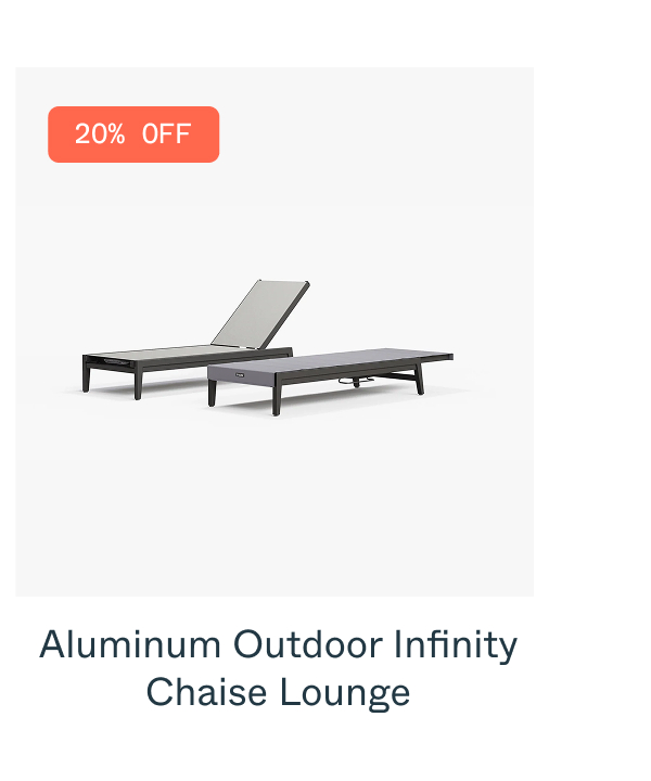 Aluminum Outdoor Infinity Chaise Lounge