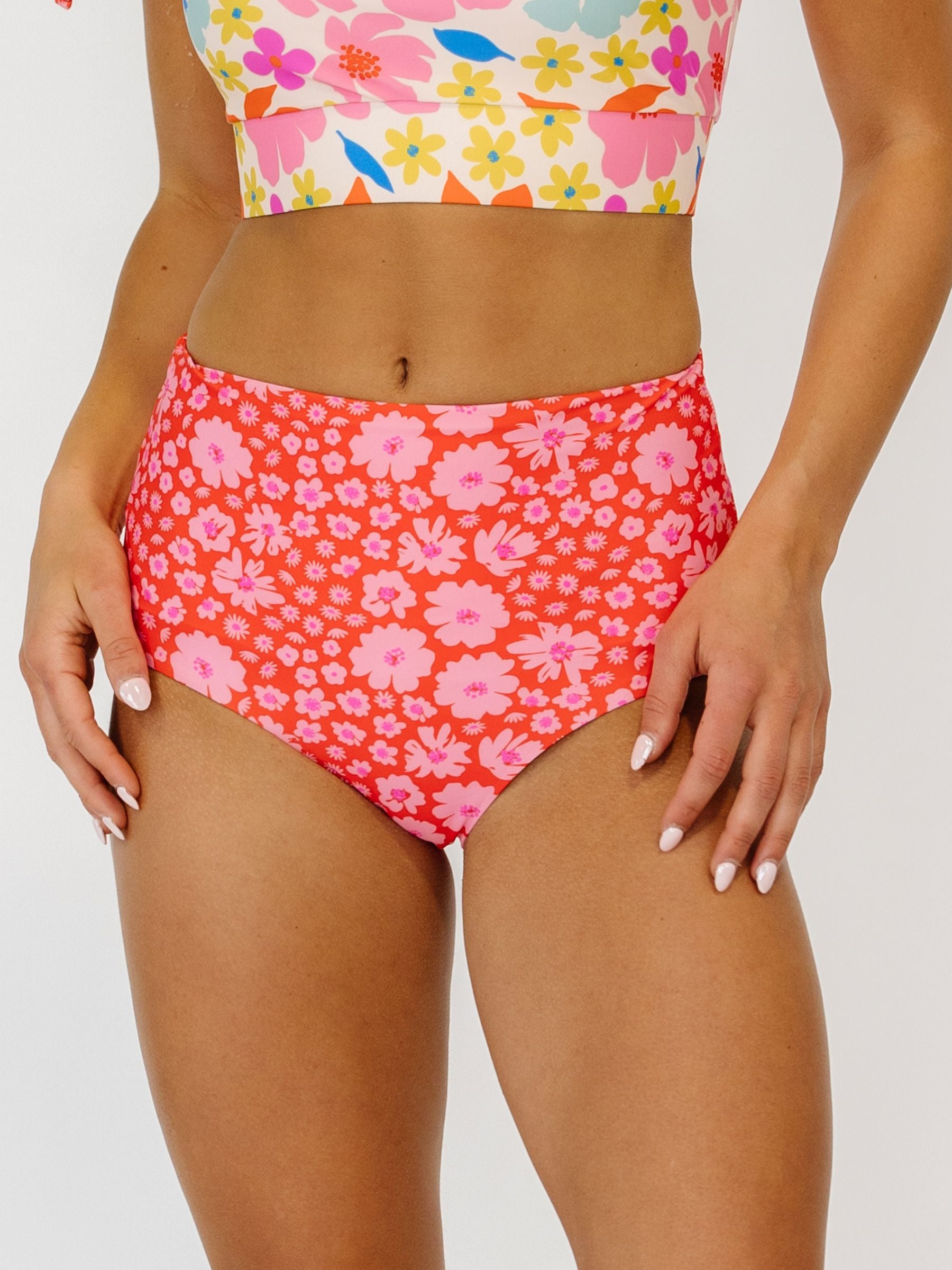 Image of Artsy Floral/ Scattered Floral Reversible Ultra High-Waist Bottom