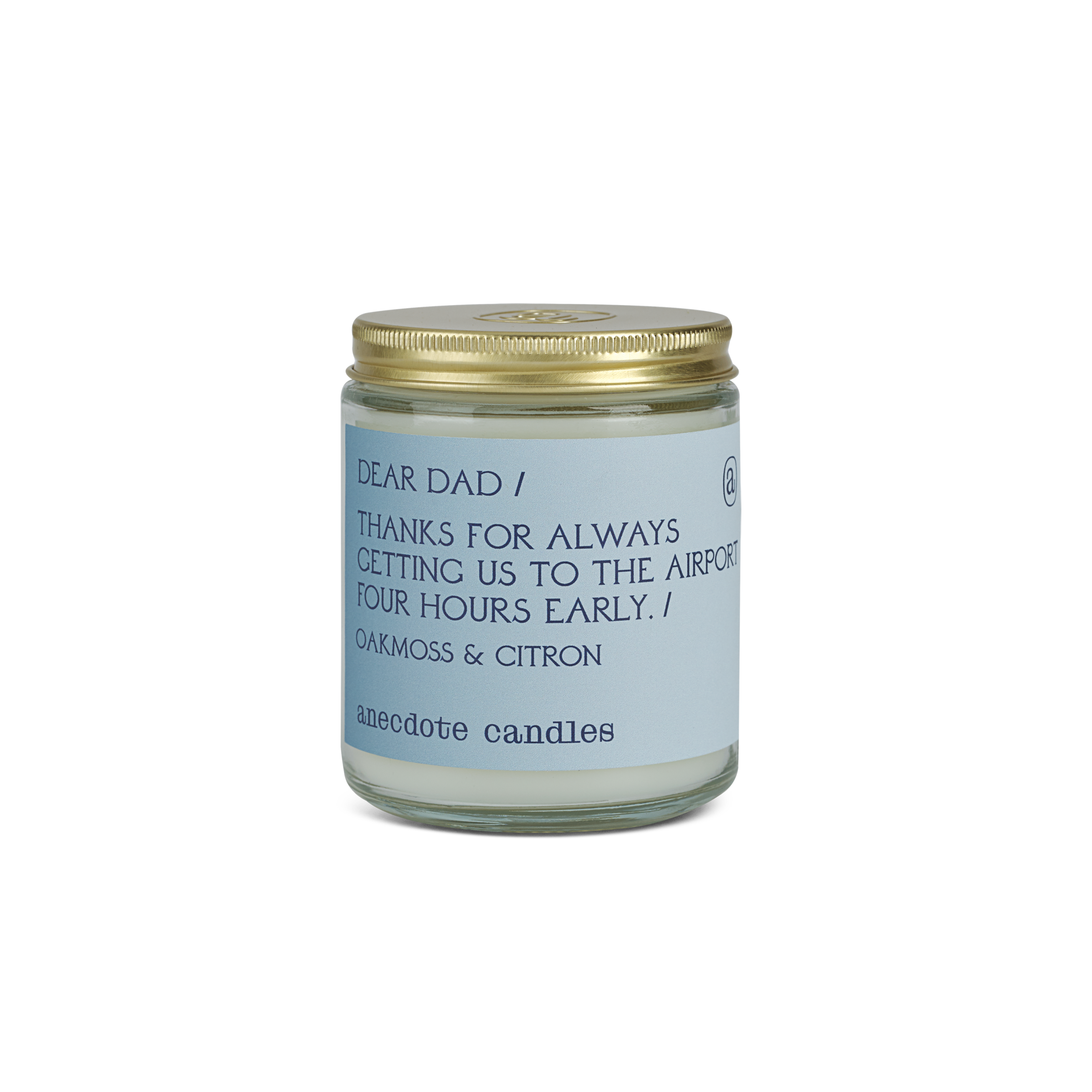 Image of Dear Dad (Oakmoss & Citron) Glass Jar Candle