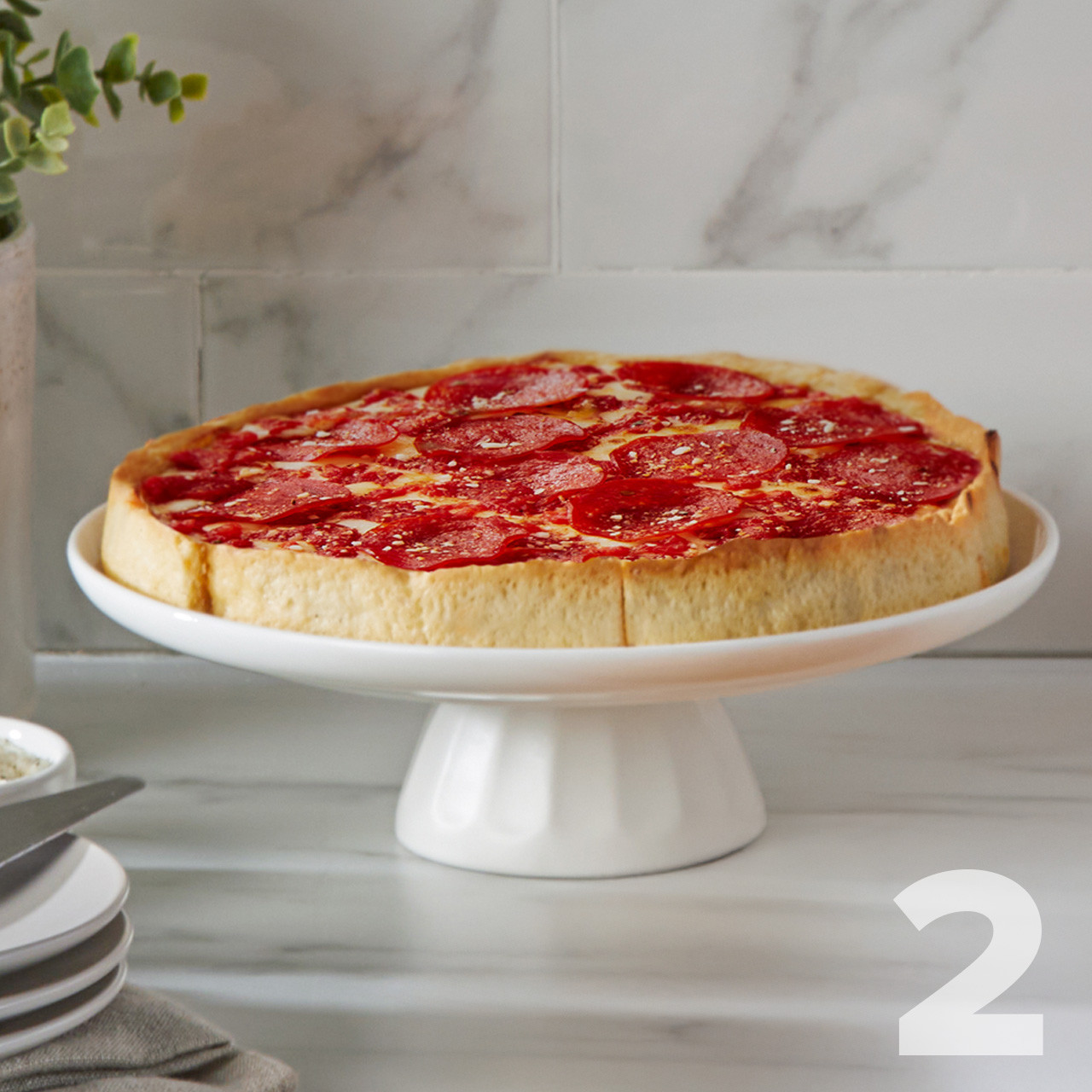 Image of 2 Lou Malnati's Sausage Pepperoni Deep Dish Pizzas