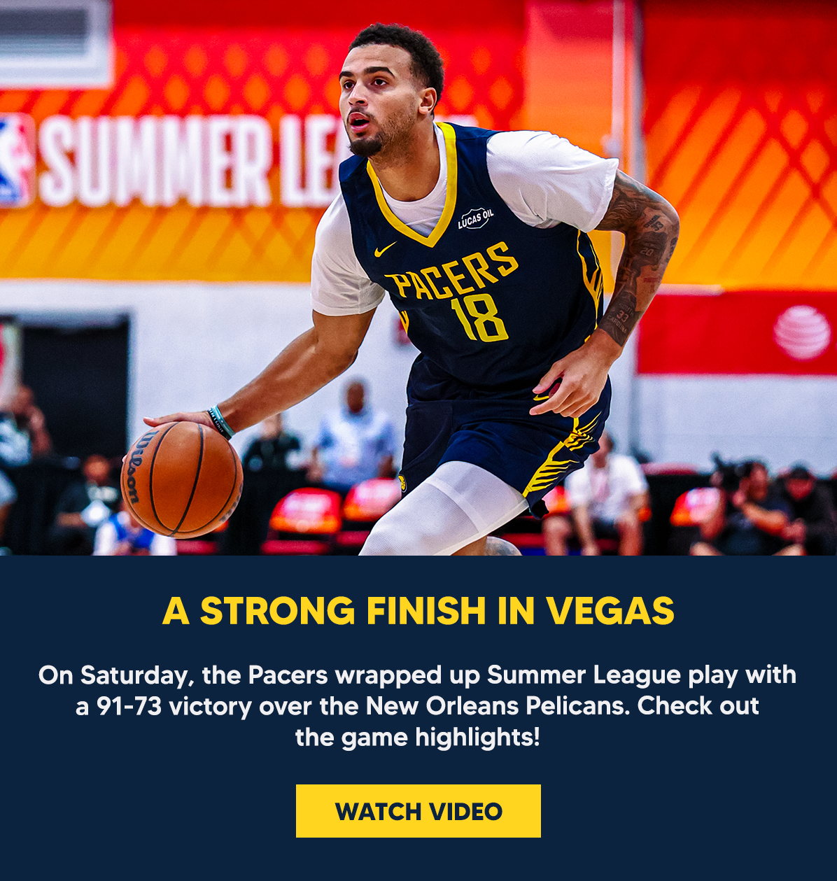 On Saturday, the Pacers wrapped up Summer League play with a 91-73 victory over the New Orleans Pelicans. Check out  the game highlights!