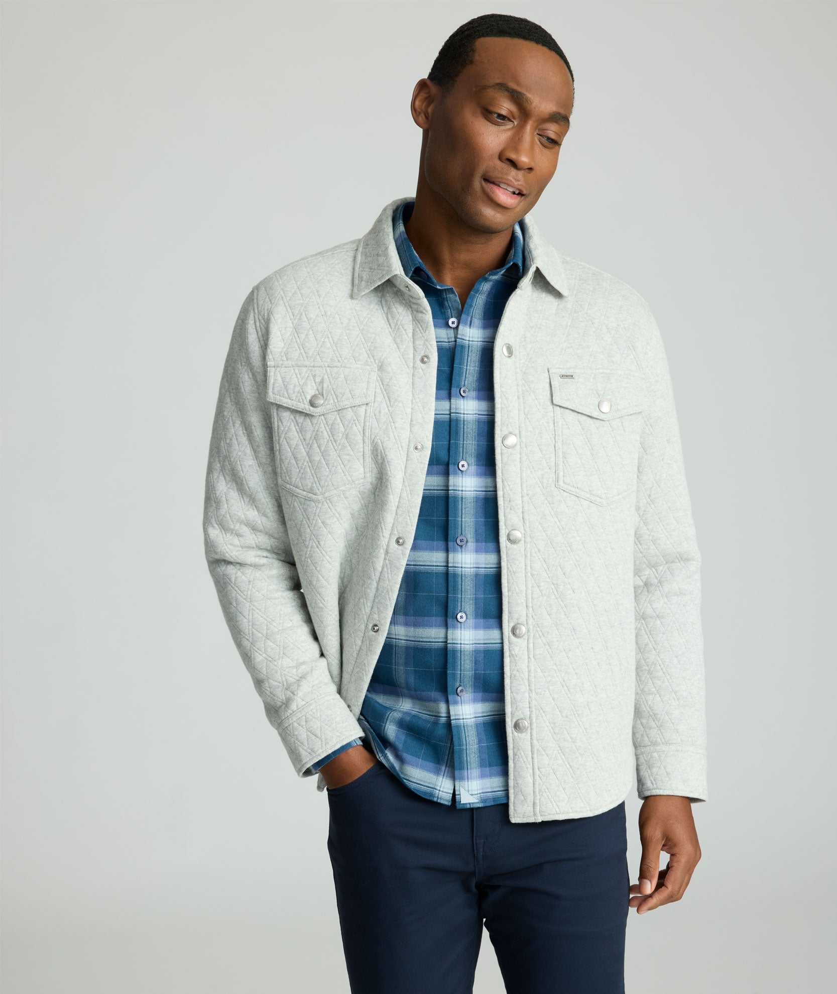 Image of Quilted Shirt Jacket